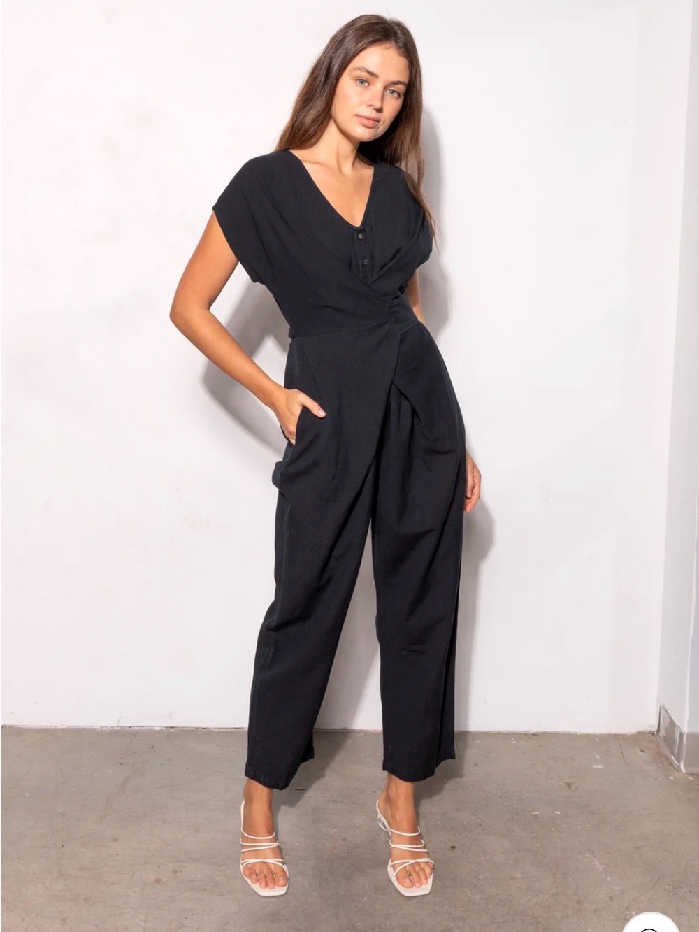 Rujuta Sheth VENUS WRAP JUMPER | BLACK WASHED